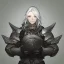 Placeholder: A nord male battlemage from Skyrim, full plate nordic armor, white hair of medium length, hearty, smiling