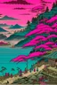 Placeholder: A purplish magenta Swedish resort painted by Utagawa Hiroshige