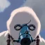 Placeholder: A Yeti with a gas mask