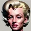 Placeholder: Realistic image portrait, blonde woman, sweet Marylin Monroe face, punk style, shave hair, glow eyes, highly detailed, unreal engine 5, ray tracing, RTX, lumen lighting, ultra detail, volumetric lighting, 3d, finely drawn, high definition, high resolution.