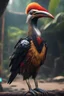 Placeholder: cyberpunk hornbill bird borneo indonesia, 8k, realistic, full body