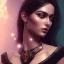 Placeholder: Close-up of a beautiful Arab girl, dark black hair, dark black eyes, high makeup, Artstation, Light Painting, Super-Resolution Microscopy 8K Phosphor Display, Glossy, Ray Tracing Reflections, RGB Displacement, Glowing Edges, RTX