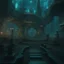Placeholder: Scene from a modern fantasy movie featuring the "Garden of Practicality", the Clockwork Forest Realm of Ix Chel, Cyberpunk style.