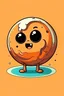 Placeholder: planet pluto sad because atmosphere decaying cartoon style