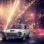 Placeholder: fiat 125p, city. high speed. bokeh. lens flare. warm lights. high detailed