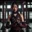 Placeholder: Behold the powerful alluring and pretty chinese ninja woman, her body adorned with the traditional ninja costume and Shurikens, HDR, beautifully shot, hyperrealistic, sharp focus, 64 megapixels, perfect composition, high contrast, cinematic, atmospheric, moody