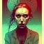 Placeholder: singer Danish MØ face, Camera., concept art, hyper detailed, asaf hanuka, dan mumford, kilian eng, post-apocalyptic, oil on canvas