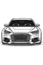 Placeholder: audi rs3 front art outline