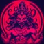 Placeholder: God shiva Demonic image in neon red color pallet