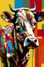 Placeholder: pop art pixels 10000 images war cow