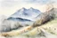 Placeholder: watercolor painting by Velky Rozsutec mountain, Mala Fatra, Slovakia, View from Stefanova village, by Michał Jasiewicz, Valentina Verlato,Blanca Álvarez. Truly Masterpiece Of Art, Golden Hour, Masterpiece, Alluring Expression, Intricate Artwork
