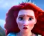 Placeholder: Very young Modern looking Mary queen of scots ,Dressed in Battle fatigue , with long Red hair, electric blue eyes, pouting red lips,diamond crown , the most beauiful portrait , vintage pixar