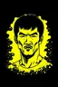 Placeholder: Bruce Lee American martial artist face cartoon 2d