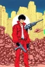 Placeholder: Shotaro Kaneda from Akira movie holds a revolver gun to his head.