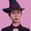 Placeholder: Portrait of a 30 year old witch like Renée Zellweger and Mary Poppins