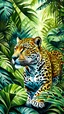 Placeholder: Jaguar en la selva arte acuarela colores contrastantes calidad ultra hiperdetallado maximalista 16k