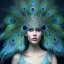 Placeholder: Mystery peacock feather mask, dramatique, art background, dramatic lighting, volumetric lighting, hyperrealisme, 8k, high quality, lot of details, fit within portrait