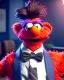 Placeholder: hybrid character, Elmo muppet head, realistic man body, human arms and hands, Shirt and tie, concept art, smooth, unreal engine 5, god lights, ray tracing, RTX, lumen lighting, ultra detail, volumetric lighting, 3d, finely drawn, high definition, 4k.