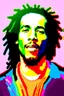 Placeholder: pop art pixels 1000 images warhol style x bob marley portrait