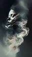 Placeholder: Woman shape in art with smoke