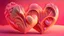 Placeholder: Detailed Illustration of Beautifull Hearts Pink and Warm Colors Hyperrealistic 8K High Quality,