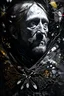 Placeholder: Portrait of Rhys Ifans on slep face , by Dino Valls, by Russ mills, dramatic, background is an elusive drug hallucination, or warr horrors spotlight effect, concept art