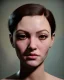 Placeholder: Realistic Waist up Portrait young woman, face muppet skin, retro style, photo studio, unreal engine 5, god lights, ray tracing, RTX, lumen lighting, ultra detail, volumetric lighting, 3d.