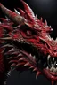 Placeholder: Ultra realistic photograph of red dragon's head