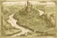 Placeholder: créer une carte illustrée dessinée au crayon de papier, représentant les parcelles d'un grand vignoble, dans les codes graphiques de la carte du seigneur des anneaux, avec des dessins d'un petit chateau style renaissance, des rivières, des collines, et des villages