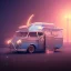 Placeholder: Big caravan, ultra realistic, intricate details, ultra highly detailed, shiny, smooth, studio quality, octane render, Surrealism, Triadic colour scheme,glow-stick, ambient lighting,nightclub lighting, polaroid, 100mm, --ar 1:1 --v4