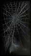 Placeholder: pencil drawing of spiderweb, Spooky, scary, halloween, black paper, color