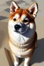 Placeholder: pioneer shiba inu close face matrix isometric hills with x on forehead