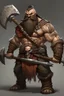 Placeholder: An halforc barbarian