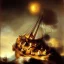 Placeholder: Rembrandt, stars, planets, ships