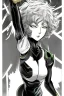 Placeholder: tatsumaki from one punch man in jim lee style