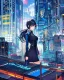 Placeholder: Cyberpunk cityscape