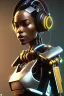 Placeholder: portrait,beautiful african robot, post-apocalyptic in a cyberpunk city, realistic, intriacte detail, sci-fi fantasy style, volumetric lighting, particales,highly detailed,cinamatic, deep colours,8k