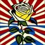 Placeholder: A rose in the style of roy lLiechtenstein