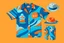 Placeholder: cool fun beach brand beach wear design abstract objects like havana brand full page like basqiat