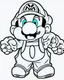 Placeholder: Mario coloring page