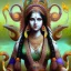 Placeholder: Beautiful painting of Indian snake goddess , face and shoulders