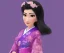 Placeholder: Maiko With A Purple Floral Kimono Handdrawn Japanese