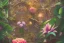 Placeholder: love, high contrast, Tropical flowers,heart drawing, crystals, tropical leaves, sacred altar, Fantasy temple,