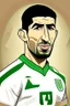 Placeholder: Saeed bin Rahma Algerian football player ,cartoon 2d