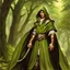 Placeholder: male hooded light sage elf male 90's tcg art fantasy