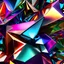 Placeholder: multicolor abstract complex geometry 3D shiny film effect background