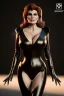 Placeholder: Raquel Welch as evil queen in black leather gown, angry, busty, curvey, cleavage, unreal 5, octane render, cinema4d, dynamic lighting, dramatic lighting, 4k, redshift render, highly detailed, hyper realistic