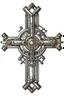 Placeholder: steampunk a steel cross no background