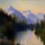 Placeholder: Monet Painting of River in alaska