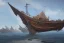 Placeholder: flying sailing ship fantasy flying living ship